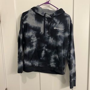 Fleece tie dye champion hoodie
